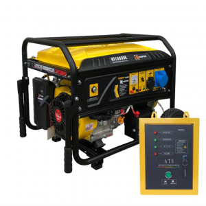 GENERADOR KRAFTER BENCINERO 8KVA 220V MOD. KI10000E + ATS
