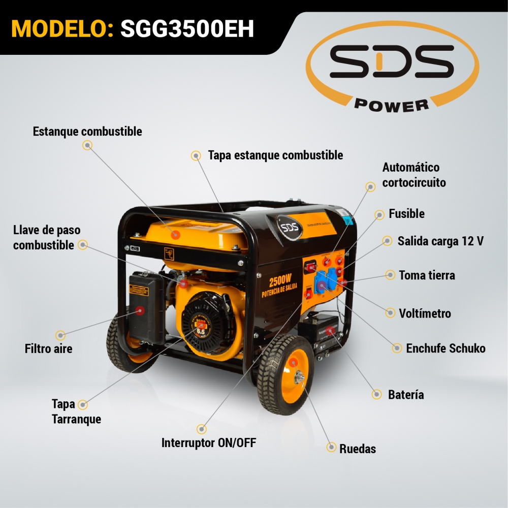 GENERADOR SDS POWER 2.8 PARTIDA ELECTRICA 2