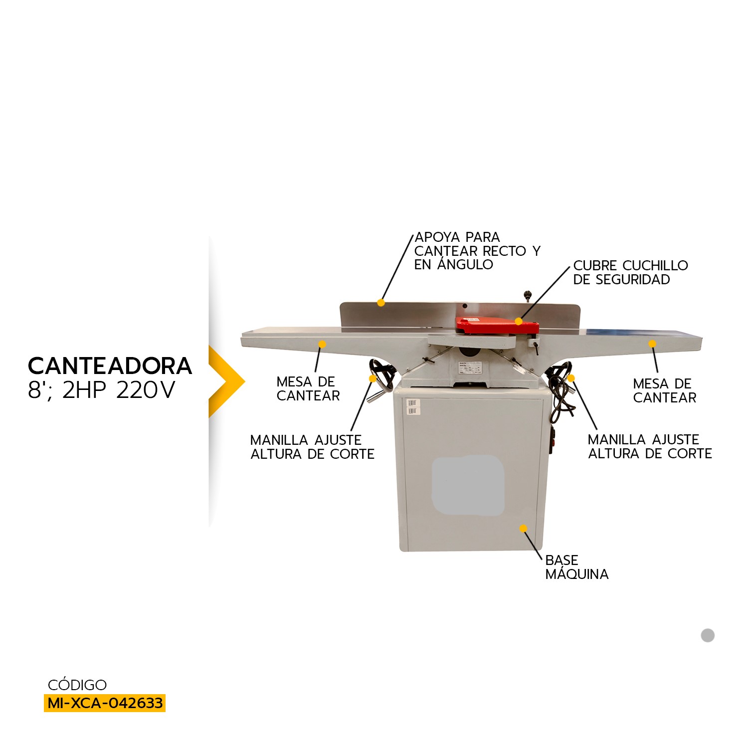 CANTEADORA 8 PYLGADAS 2HP 220V XCALIBUR 8430101 4