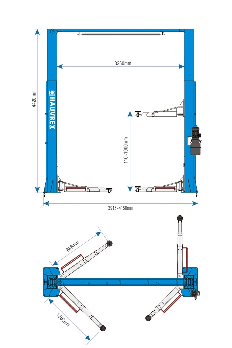 ELEVADOR 2 COLIMNAS HAUVREX MODELO HTL3460 2