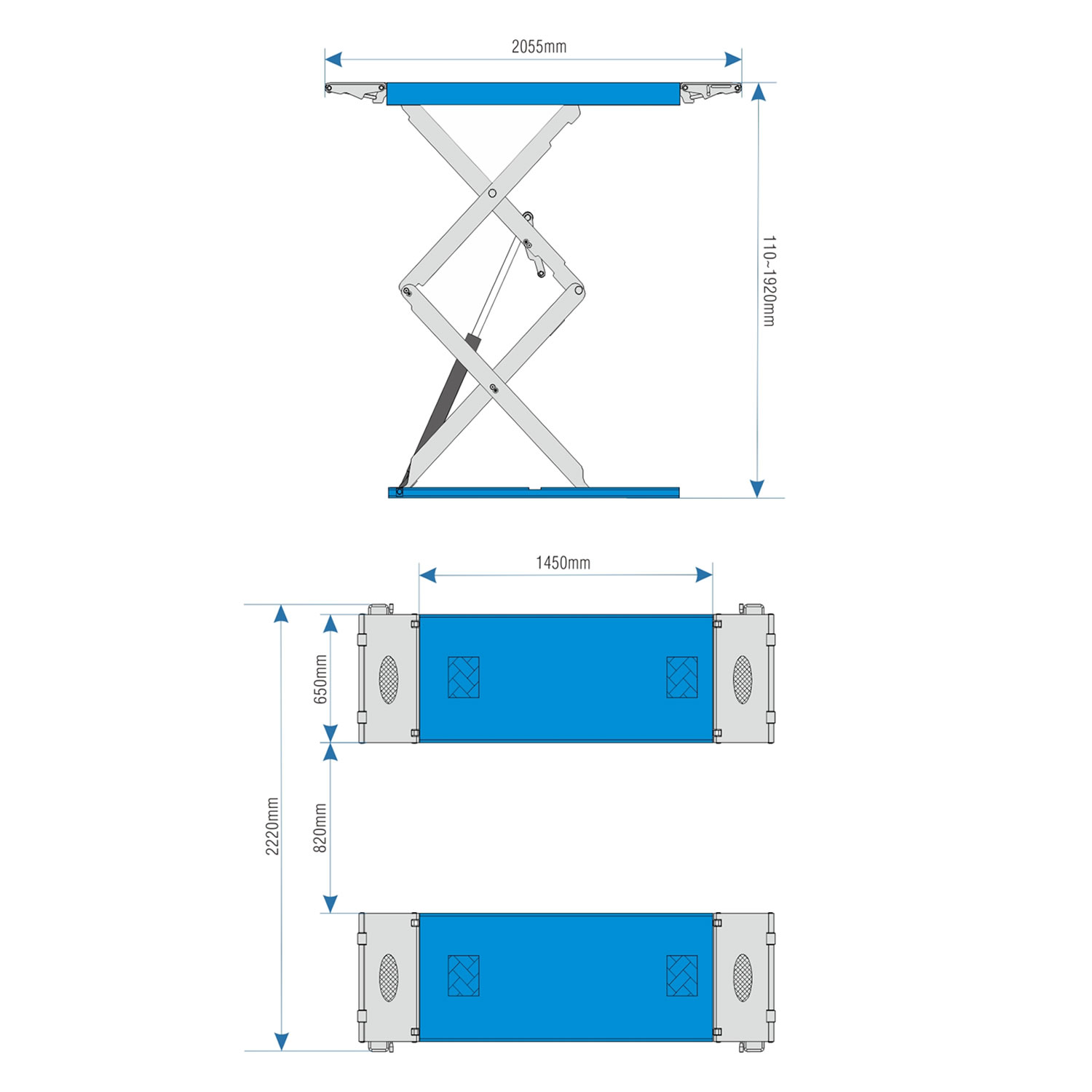 ELEVADOR TIJERA ACO 3500KG HXL6435Y 2