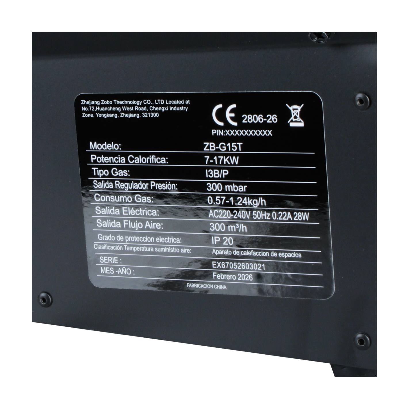 TURBOCALEFACTOR EVEREST GAS LICUADO 17KW 8