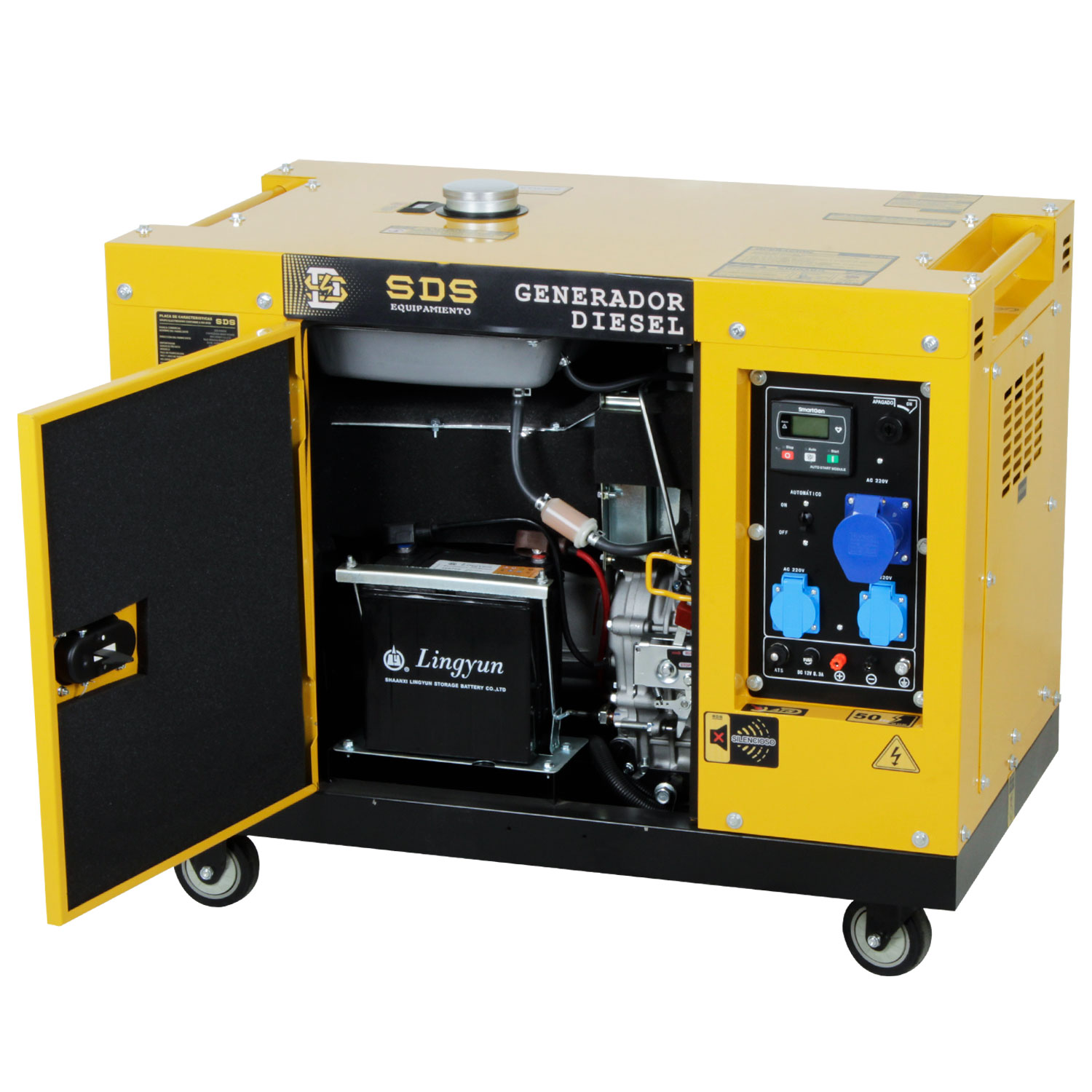 GENERADOR DIESEL 6.5KVA 220V SDG8500S ATS 2