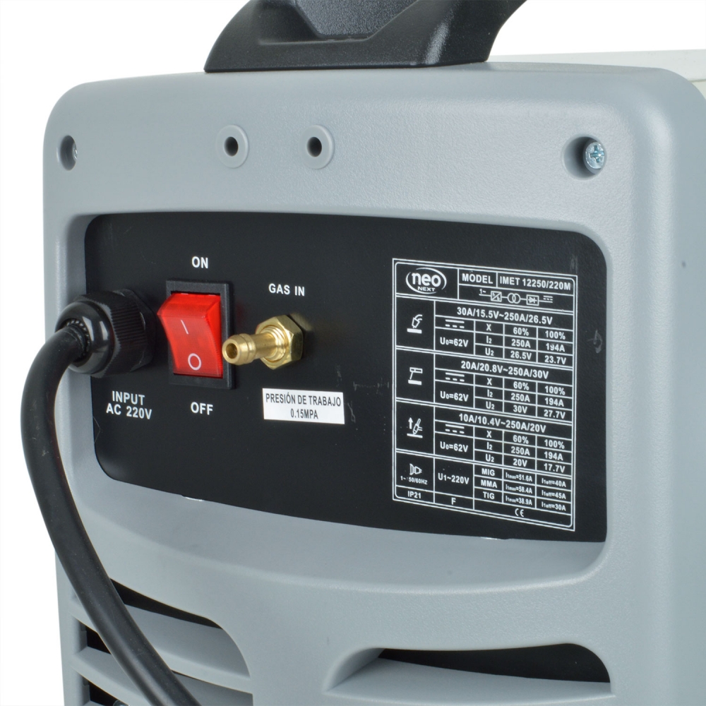 SOLDADORA ARCO MIG TIG MMA 250A IMET 12250 220 5