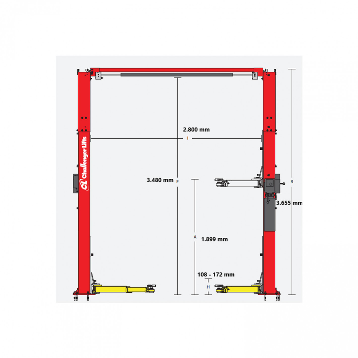 ELEVADOR 2 COLUMNAS CHALLENGER 4500KG 220V 2