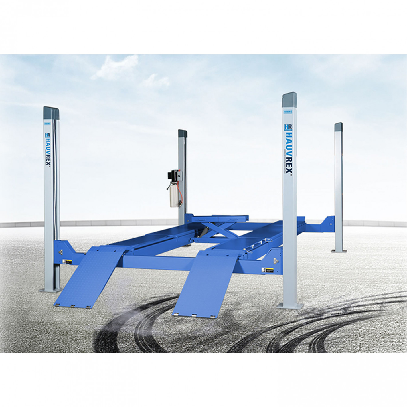 ELEVADOR 4 COLUMNAS HAUVREX 4500KG ALINEACION HFL4145E 1