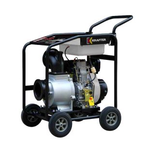 MOTOBOMBA KRAFTER DIESEL 6X6 GRAN CAUDAL 12HP P/ELECTRICA MOD.DP60E