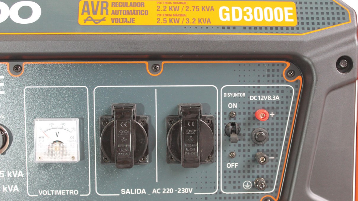 GENERADOR GASOLINA GDA3000E 3KVA 8